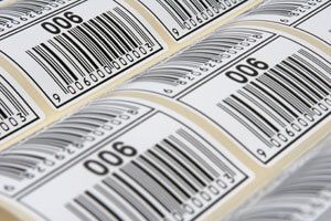 EAN printed barcode labels