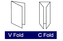 V and C fold mailers